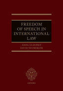FREEDOM OF SPEECH IN INTERNATIONAL LAW