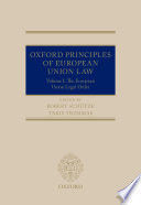 OXFORD PRINCIPLES OF EUROPEAN UNION LAW