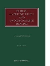 DURESS, UNDUE INFLUENCE AND UNCONSCIONABLE DEALING