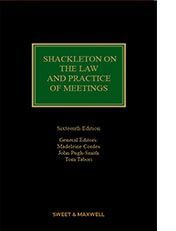 SHACKLETON ON THE LAW AND PRACTICE OF MEETINGS