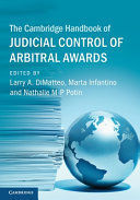 THE CAMBRIDGE HANDBOOK OF JUDICIAL CONTROL OF ARBITRAL
