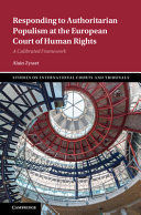 RESPONDING TO AUTHORITARIAN POPULISM AT THE EUROPEAN COURT OF HUMAN RIGHTS