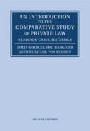 AN INTRODUCTION TO THE COMPARATIVE STUDY OF PRIVATE LAW
