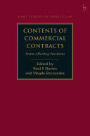 CONTENTS OF COMMERCIAL CONTRACTS