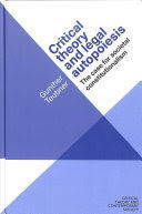 CRITICAL THEORY AND LEGAL AUTOPOIESIS