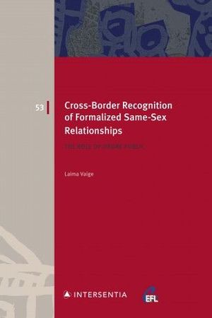 CROSS-BORDER RECOGNITION OF FORMALIZED SAME-SEX RELATIONSHIPS
