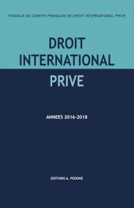 TRAVAUX DU COMITÉ FRANÇAIS DE DROIT INTERNATIONAL PRIVÉ