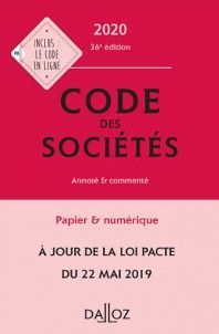 CODE DES SOCIÉTÉS 2020