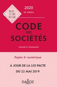 CODE DES SOCIÉTÉS 2020