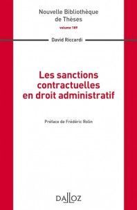 LES SANCTIONS CONTRACTUELLES EN DROIT ADMINISTRATIF