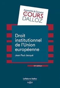 DROIT INSTITUTIONNEL DE L'UNION EUROPÉENNE