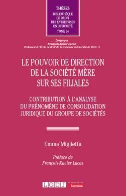 LE POUVOIR DE DIRECTION DE LA SOCIÉTÉ MÈRE SUR SES FILIALES