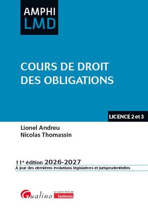 COURS DE DROIT DES OBLIGATIONS
