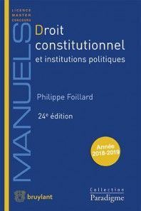 DROIT CONSTITUTIONNEL ET INSTITUTIONS POLITIQUES