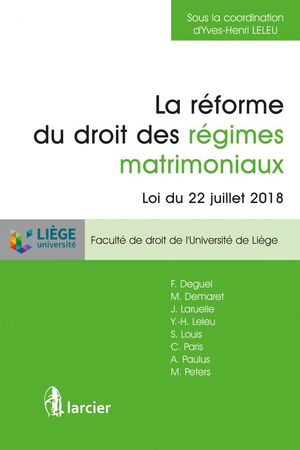 LA RÉFORME DU DROIT DES RÉGIMES MATRIMONIAUX