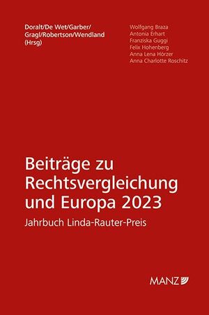 BEITRÄGE ZUR RECHTSVERGLEICHUNG UND EUROPA 2023 JAHRBUCH