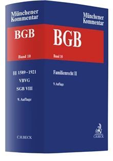 MÜNCHENER KOMMENTAR ZUM BÜRGERLICHEN GESETZBUCH BD.10: FAMILIENRECHT II §§ 1589-1921, SGB VIII