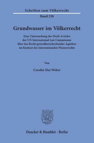 GRUNDWASSER IM VÖLKERRECHT