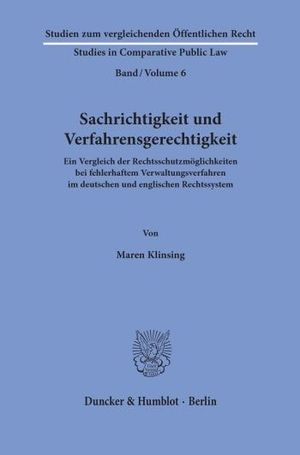 SACHRICHTIGKEIT UND VERFAHRENSGERECHTIGKEIT.