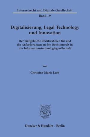 DIGITALISIERUNG, LEGAL TECHNOLOGY UND INNOVATION