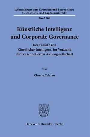 KÜNSTLICHE INTELLIGENZ UND CORPORATE GOVERNANCE.