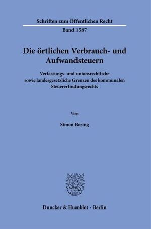 DIE ÖRTLICHEN VERBRAUCH- UND AUFWANDSTEUERN