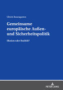 GEMEINSAME EUROPAEISCHE AUßEN- UND SICHERHEITSPOLITIK