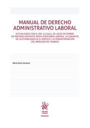 MANUAL DE DERECHO ADMINISTRATIVO LABORAL