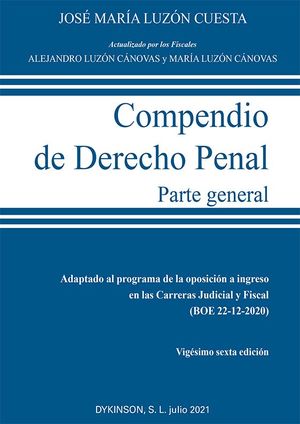 COMPENDIO DE DERECHO PENAL. PARTE GENERAL