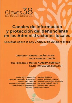 CANALES DE INFORMACIÓN Y PROTECCIÓN DEL DENUNCIANTE EN LAS ADMINISTRACIONES LOCA