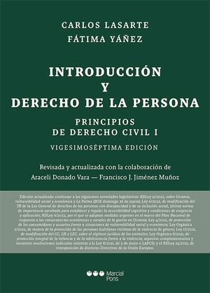 INTRODUCCION Y DERECHO DE LA PERSONA, I: INTRODUCCION Y DERECHO DE LA PERSONA