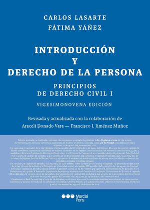 PRINCIPIOS DE DERECHO CIVIL. TOMO I. INTRODUCCIÓN Y DERECHO DE LA PERSONA