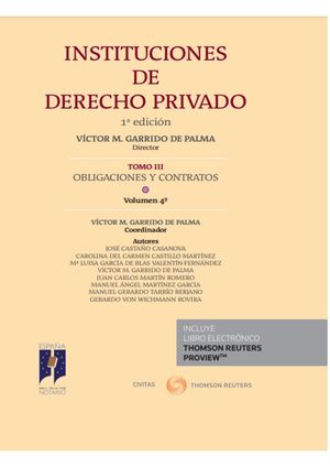 INSTITUCIONES DE DERECHO PRIVADO. TOMO III-VOL-4º