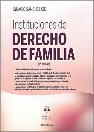 INSTITUCIONES DE DERECHO DE FAMILIA