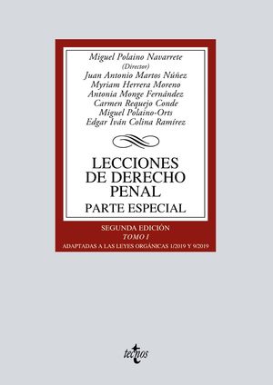 LECCIONES DE DERECHO PENAL. PARTE ESPECIAL. TOMO I