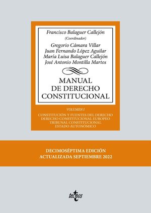 MANUAL DE DERECHO CONSTITUCIONAL. VOL. I