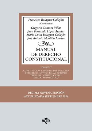 MANUAL DE DERECHO CONSTITUCIONAL, I
