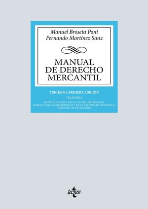 MANUAL DE DERECHO MERCANTIL. VOL. I.