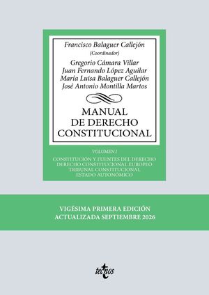 MANUAL DE DERECHO CONSTITUCIONAL. VOL. I