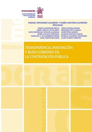 TRANSPARENCIA, INNOVACIÓN Y BUEN GOBIERNO EN LA CONTRATACIÓN PÚBLICA