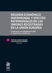 REGIMEN ECONOMICO MATRIMONIAL Y EFECTOS PATRIMONIALES DE LAS UNIONES REGISTRADAS EN LA UNION EUROPEA