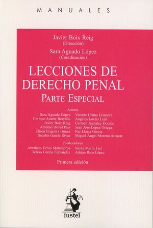 LECCIONES DE DERECHO PENAL. PARTE ESPECIAL