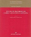 STUDI IN ONORE DI CARLO AUGUSTO CANNATA
