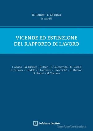 VICENDE ED ESTINZIONE DEL RAPPORTO DI LAVORO