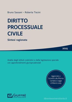 DIRITTO PROCESSUALE CIVILE. SINTESI RAGIONATA.
