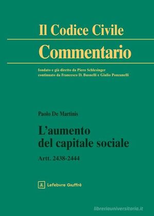 L'AUMENTO DEL CAPITALE SOCIALE