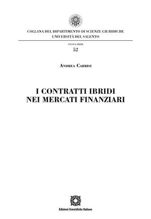 I CONTRATTI IBRIDI NEI MERCATI FINANZIARI