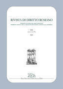 RIVISTA DI DIRITTO ROMANO. NUOVA SERIE (2021)