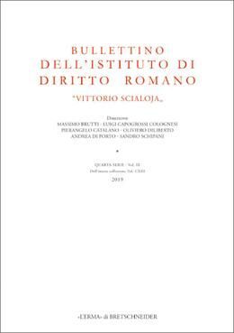 BULLETTINO DELL'ISTITUTO DI DIRITTO ROMANO 