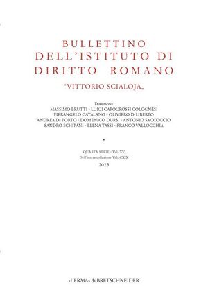 BULLETTINO DELLISTITUTO DI DIRITTO ROMANO 